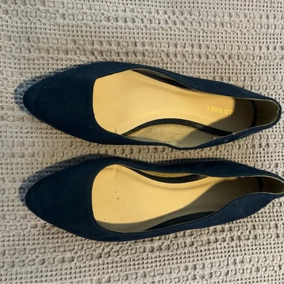Women's Navy Blue Flats - Picture 1 of 2